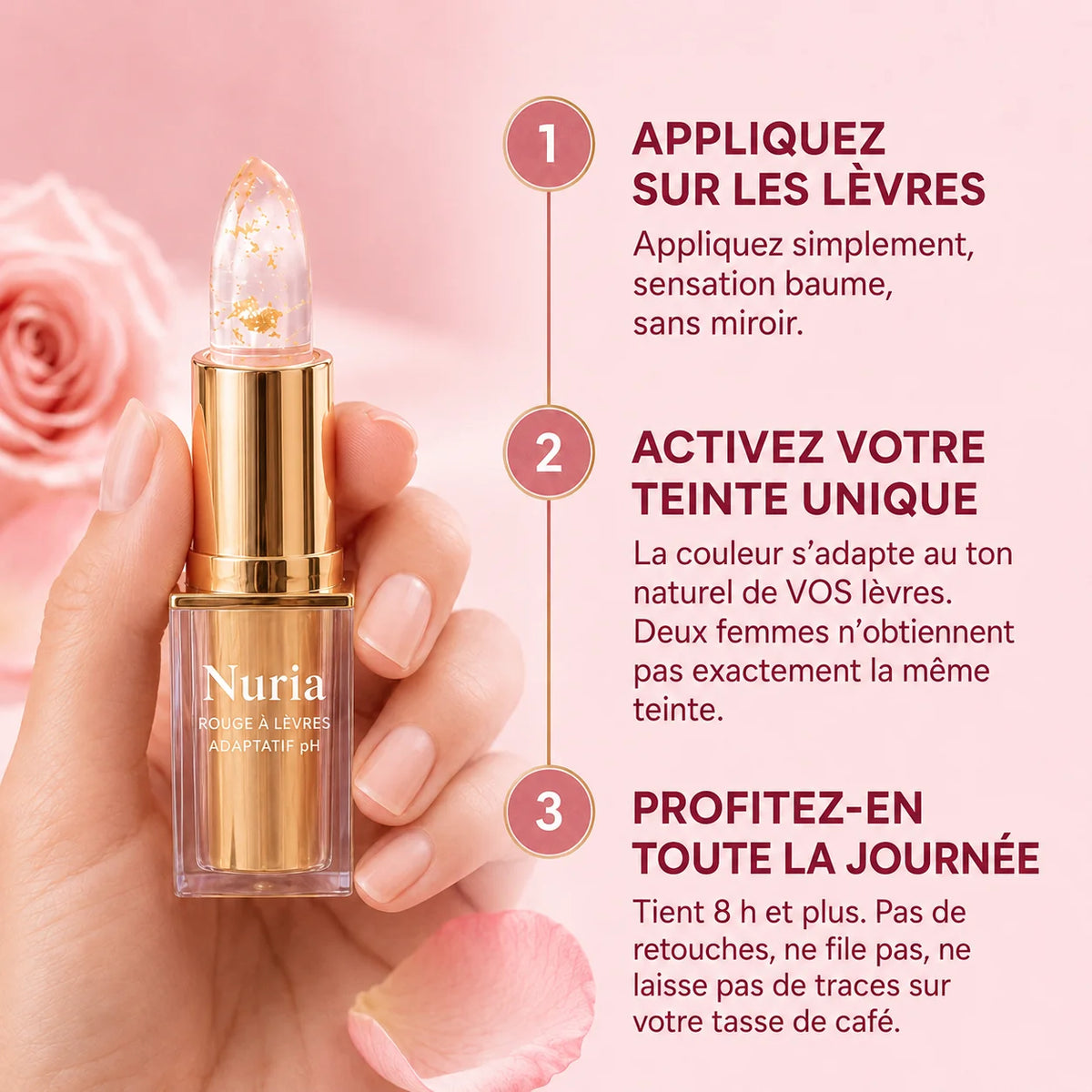 Rouge à lèvres Nuria pour les lèvres matures