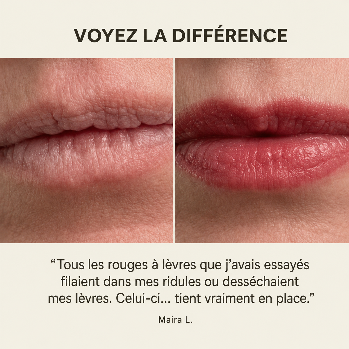Rouge à lèvres Nuria pour les lèvres matures