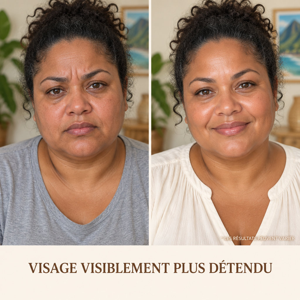 Visage visiblement plus detendu - resultats variables